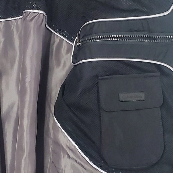 Men's Calvin Klein Black Water Resistant Shell Wind Protective Jacket M - Picture 7 of 9